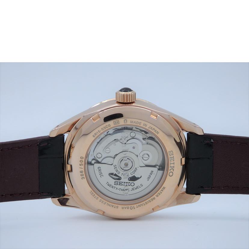 ＳＥＩＫＯ SEIKO/自動巻／麻布テーラーコラボ　５００本限定/6R15-03C0//ABランク/93