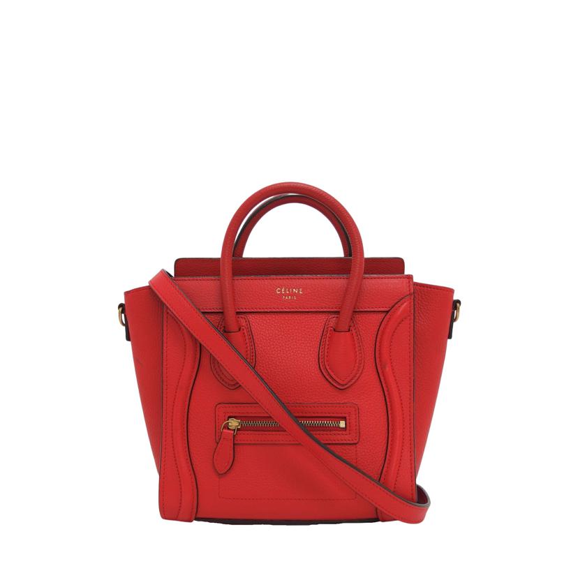 ＣＥＬＩＮＥ セリーヌ/ラゲージナノショッパー２ＷＡＹバッグ／カーフ／レッド//F･LA･017A /ABランク/04