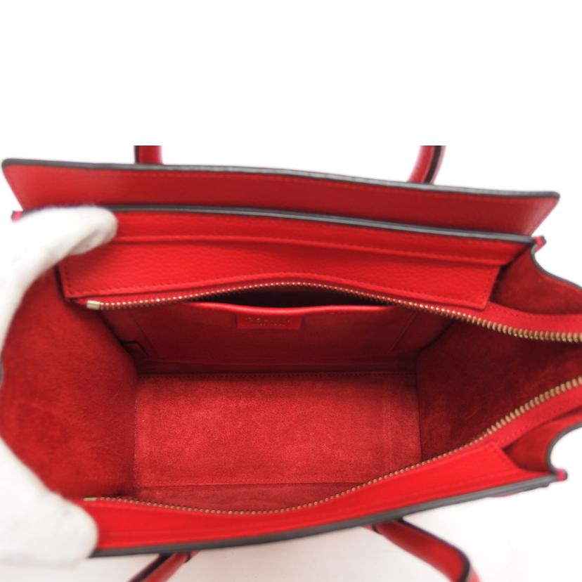 ＣＥＬＩＮＥ セリーヌ/ラゲージナノショッパー２ＷＡＹバッグ／カーフ／レッド//F･LA･017A /ABランク/04
