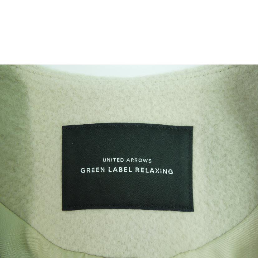 ＵＮＩＴＥＤ　ＡＲＲＯＷＳ/ＵＮＩＴＥＤ　ＡＲＲＯＷＳ　ＧＲＥＥＮ　ＬＡＢＥＬ　ＲＥＬＡＸＩＮＧ　ノーカーラーロングコート　ベージュ　サイズ３８/3525-126-0850-2350//Sランク/83