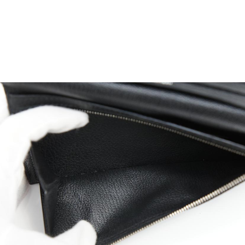 HERMES エルメス/ベアン/リザード/シルバー金具//□K/BCランク/75