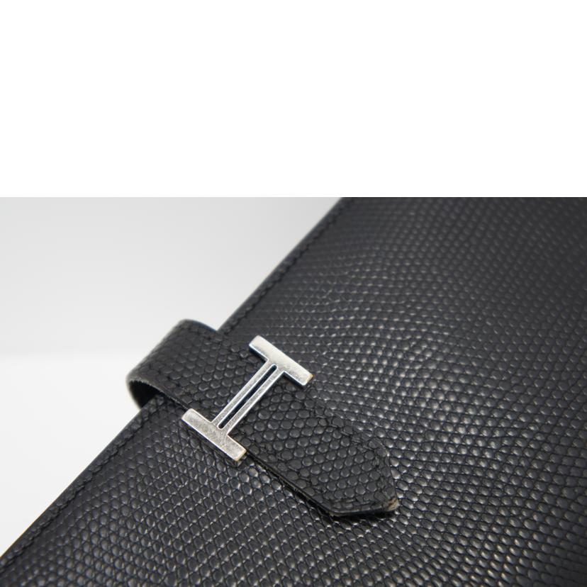 HERMES エルメス/ベアン/リザード/シルバー金具//□K/BCランク/75