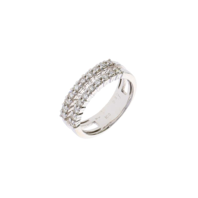 /　Ｋ１８ＷＧダイヤリング０．５０ｃｔ//Aランク/75