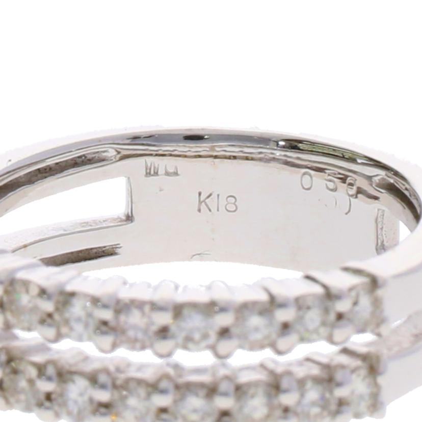 /　Ｋ１８ＷＧダイヤリング０．５０ｃｔ//Aランク/75