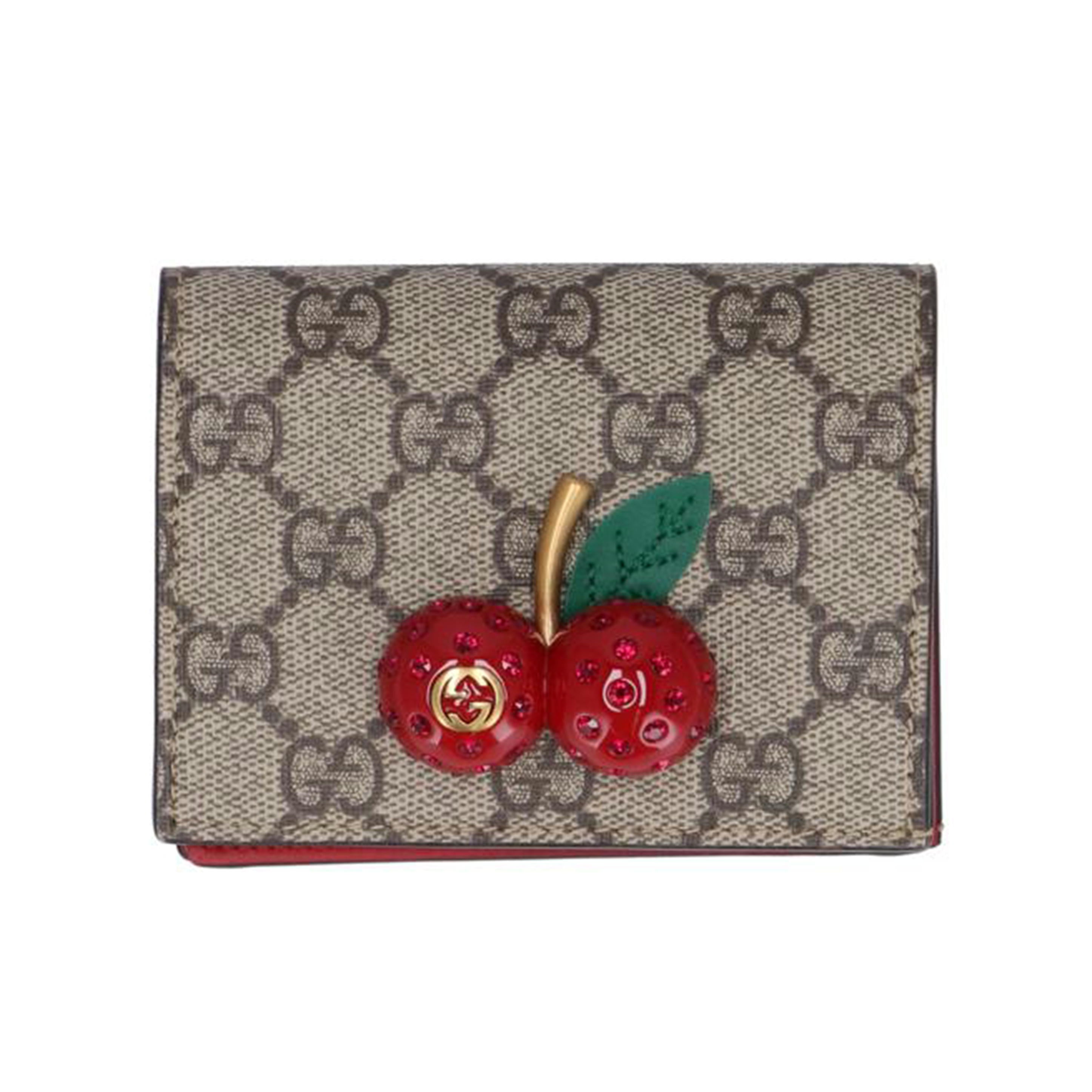 ＧＵＣＣＩ グッチ/チェリー付きＧＧスプリームキャンバスカードケース/476050//525***/Aランク/09