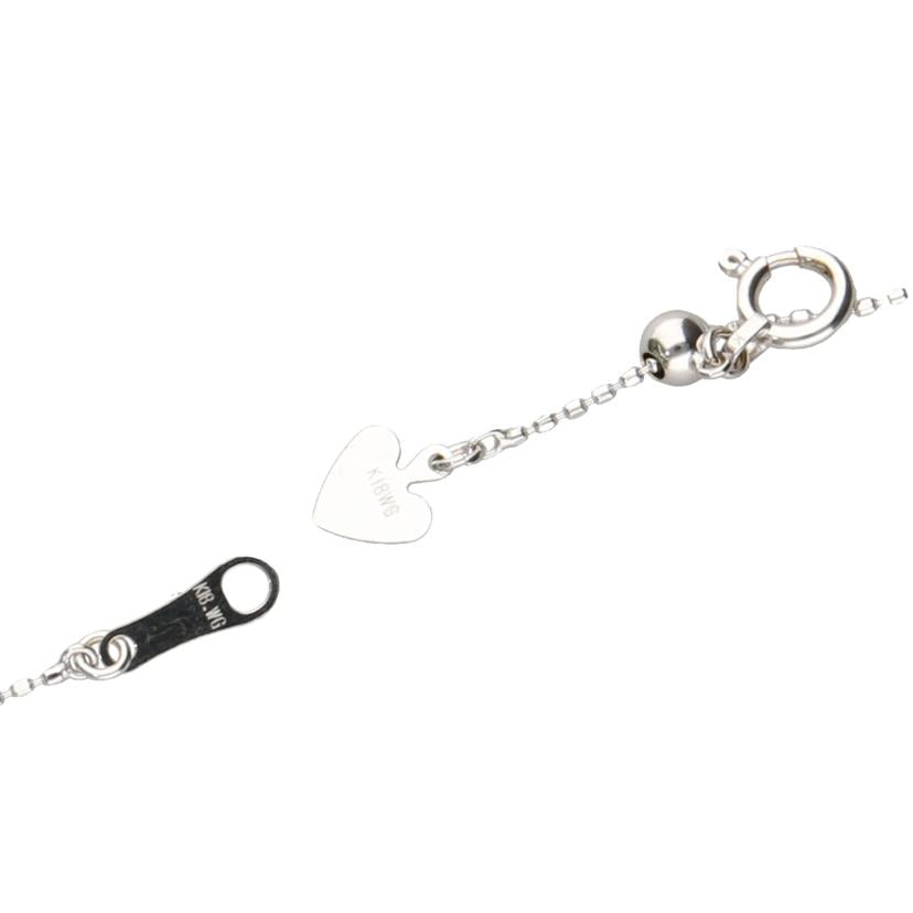 Ｋ１８ＷＧ/Ｋ１８ＷＧブラックパーネックレス４５ｃｍ/4.1//0.10/11mm/Aランク/75