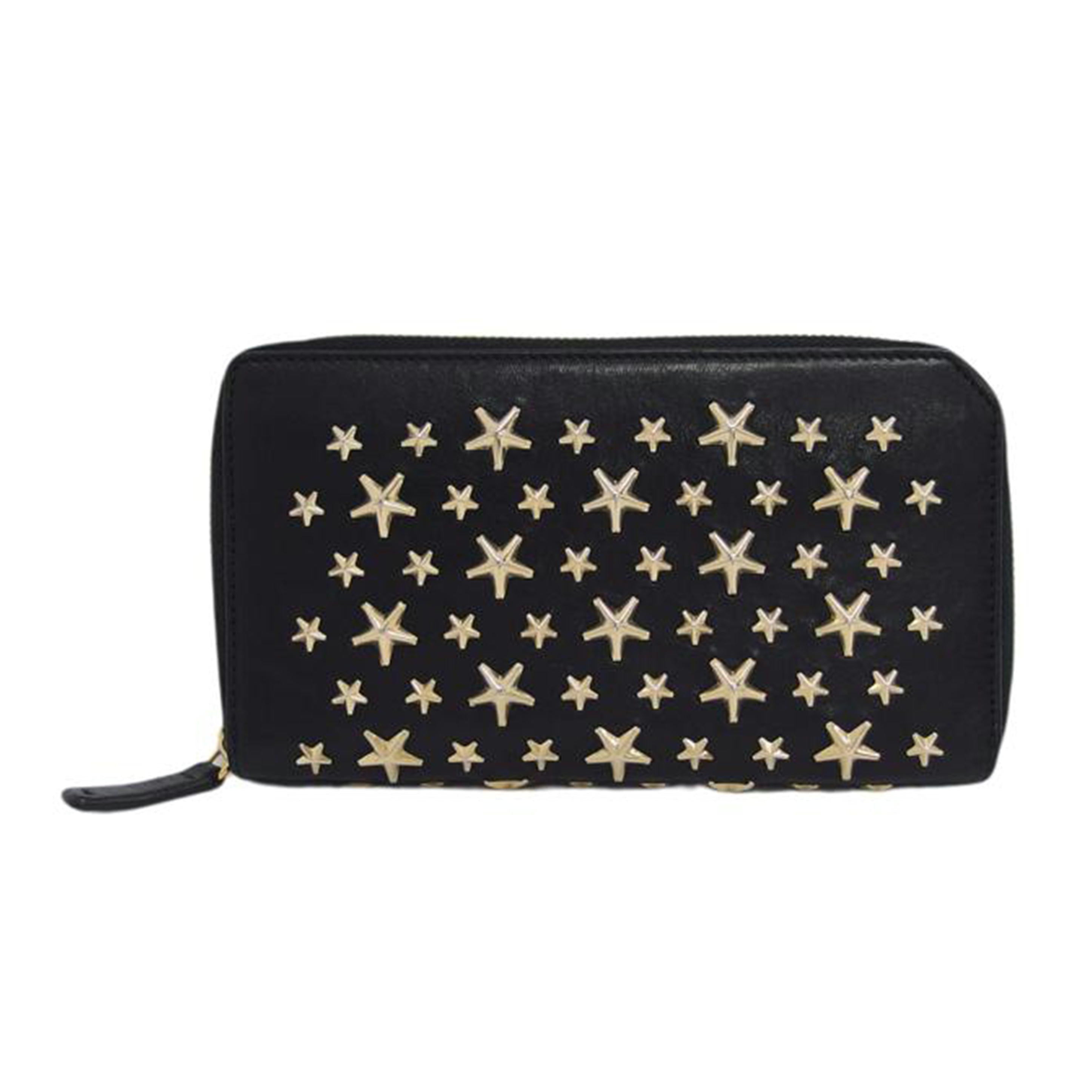 ＪＩＭＭＹ　ＣＨＯＯ ジミーチュウ/カーナビースタッズ／ラウンドファスナー長財布／ブラック/J000108867001//ABランク/04