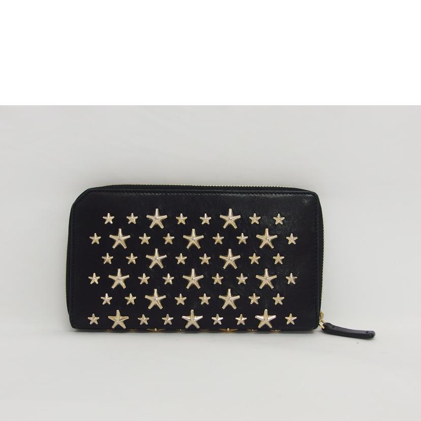 ＪＩＭＭＹ　ＣＨＯＯ ジミーチュウ/カーナビースタッズ／ラウンドファスナー長財布／ブラック/J000108867001//ABランク/04