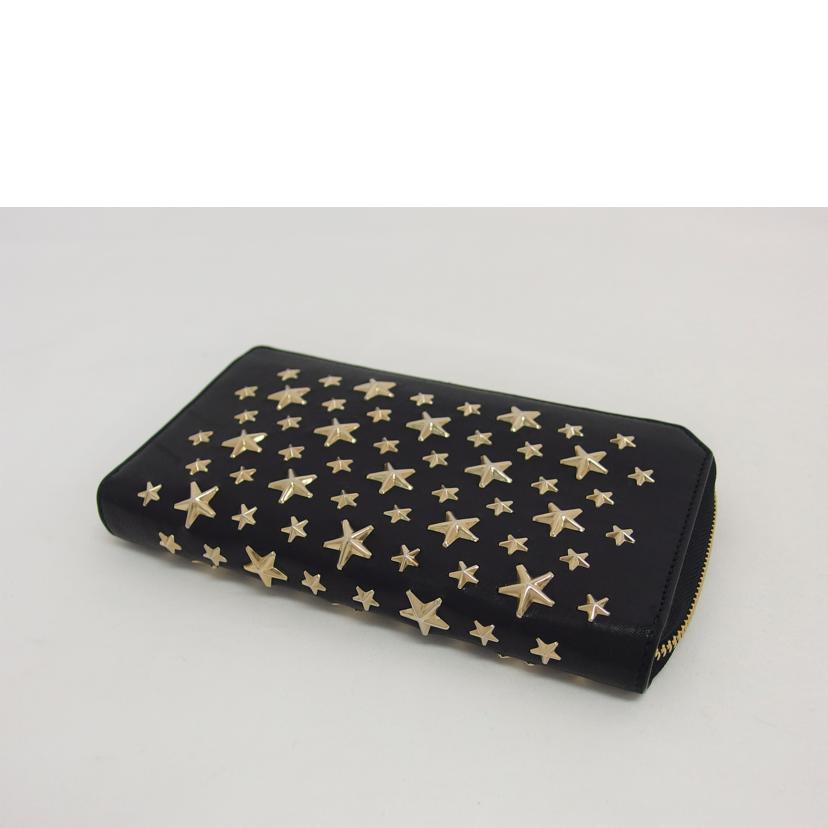 ＪＩＭＭＹ　ＣＨＯＯ ジミーチュウ/カーナビースタッズ／ラウンドファスナー長財布／ブラック/J000108867001//ABランク/04