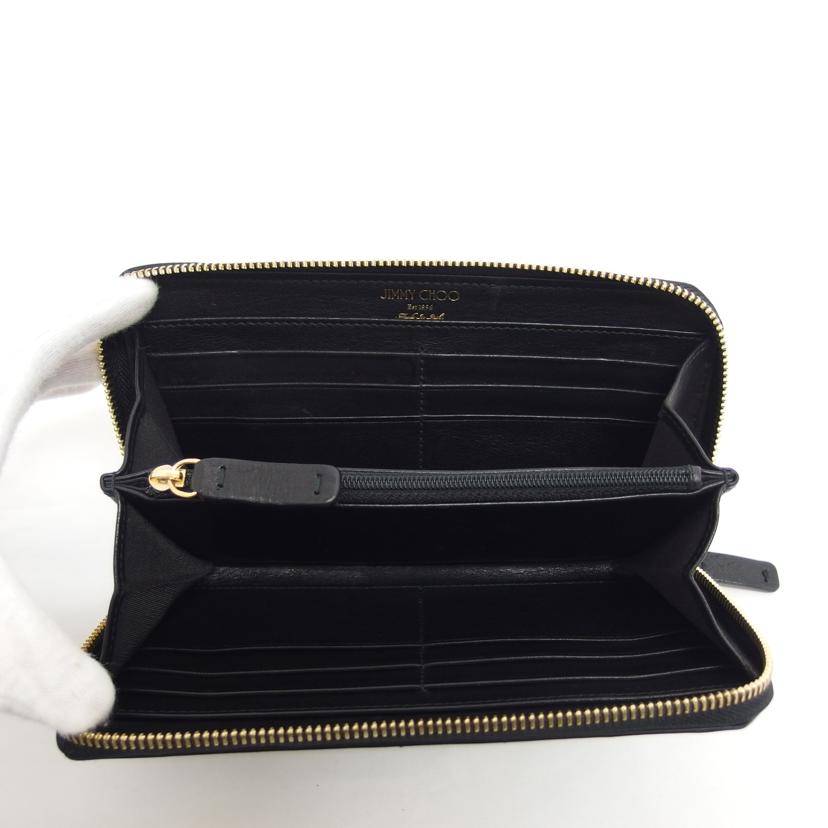 ＪＩＭＭＹ　ＣＨＯＯ ジミーチュウ/カーナビースタッズ／ラウンドファスナー長財布／ブラック/J000108867001//ABランク/04