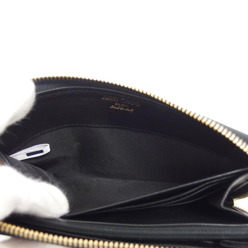 ＪＩＭＭＹ　ＣＨＯＯ ジミーチュウ/カーナビースタッズ／ラウンドファスナー長財布／ブラック/J000108867001//ABランク/04