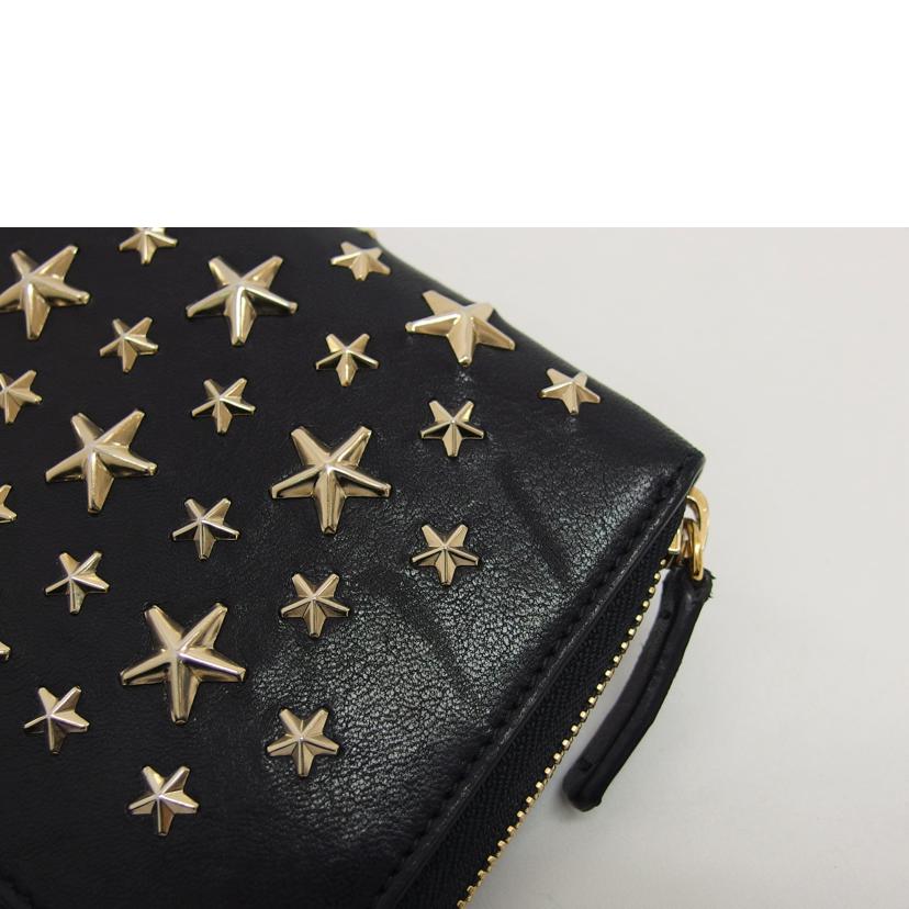 ＪＩＭＭＹ　ＣＨＯＯ ジミーチュウ/カーナビースタッズ／ラウンドファスナー長財布／ブラック/J000108867001//ABランク/04