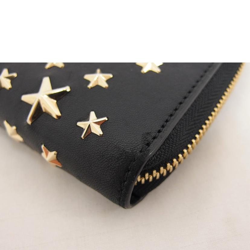 ＪＩＭＭＹ　ＣＨＯＯ ジミーチュウ/カーナビースタッズ／ラウンドファスナー長財布／ブラック/J000108867001//ABランク/04