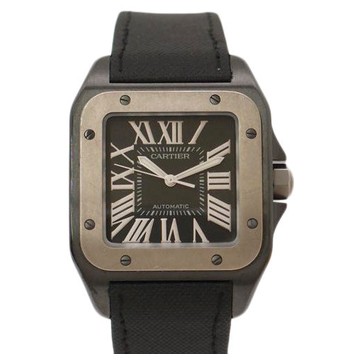 Cartier カルティエ/腕時計 チタン ステンレス メンズ 黒/サントス100LM/自動巻キ/W2020010/203**********/レディース時計/Aランク/69【中古】