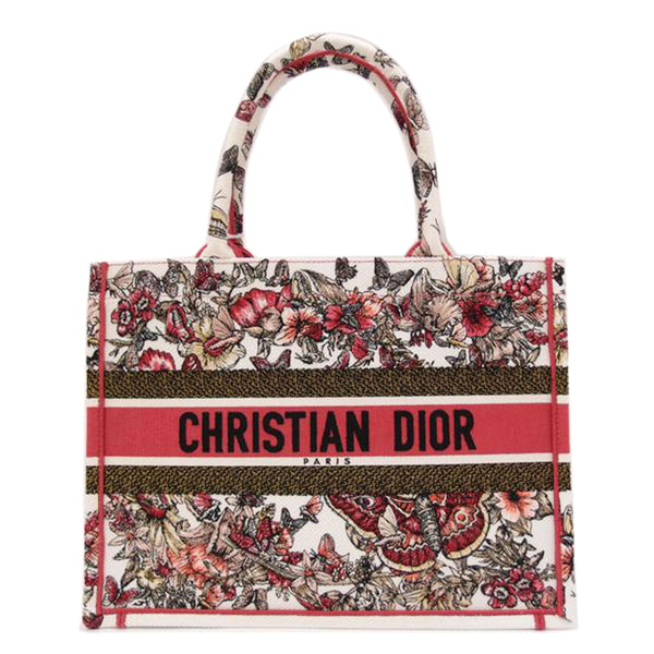 未使用 展示品 クリスチャン ディオール Christian Dior ハンド バッグ キャンバス レザー マルチカラー フラワー JPP44061 VLP 90208655
