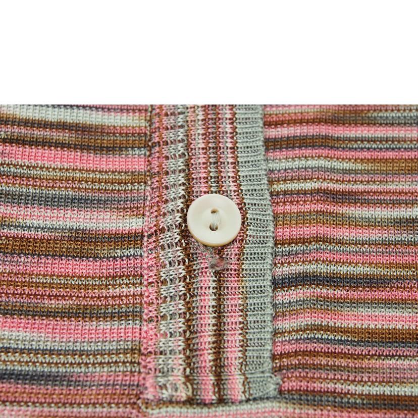ＭＩＳＳＯＮＩ　長袖ポロシャツ　ピンク混合 ミッソーニ/ＭＩＳＳＯＮＩ　長袖ポロシャツ　ピンク混合//ABランク/78