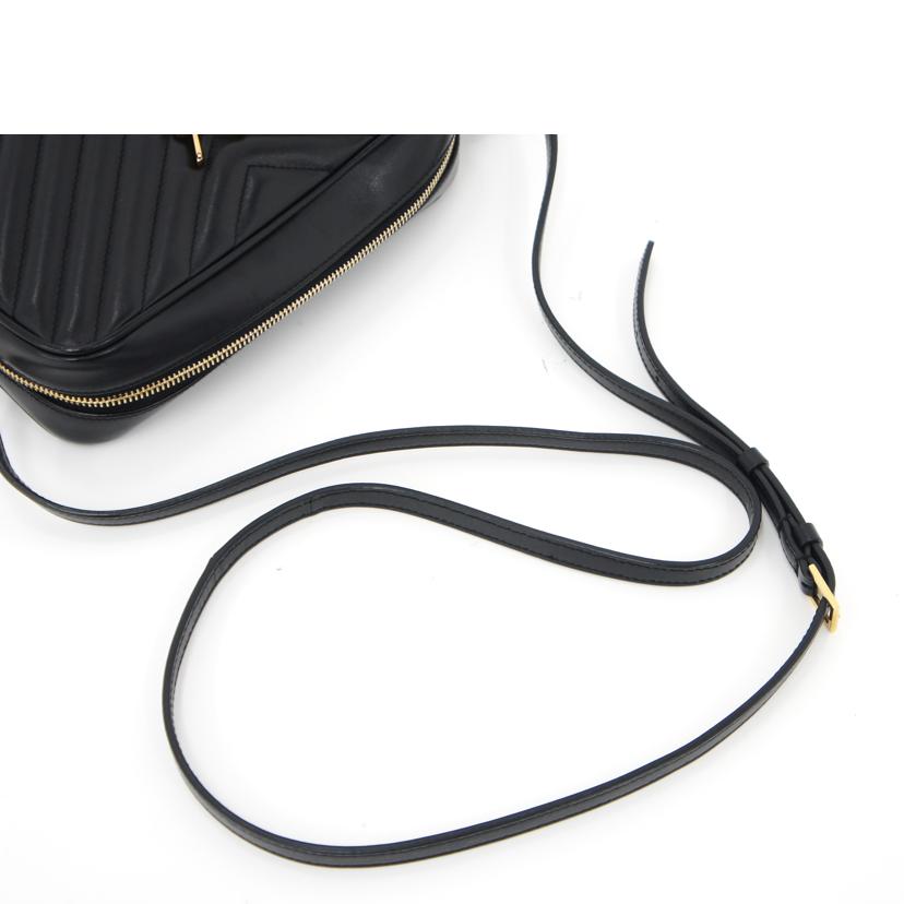 SAINT LAURENT ｻﾝﾛｰﾗﾝ YSL Vステッチ レザーショルダー