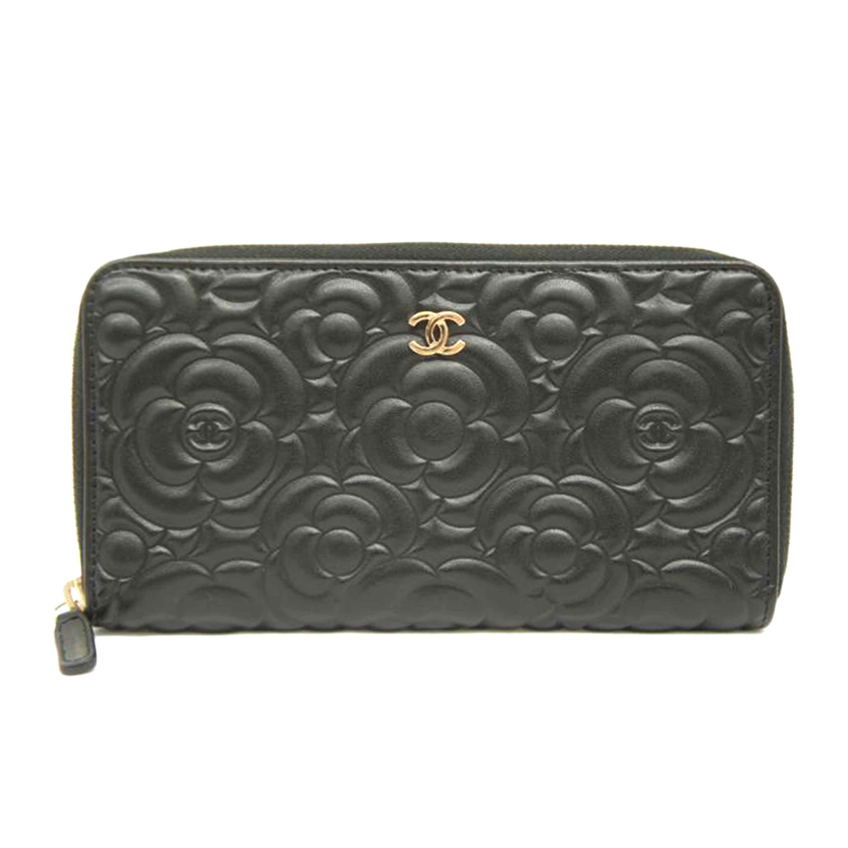 ＣＨＡＮＥＬ シャネル/カメリアエンボスジッパー財布/A82281//31437521/Aランク/05