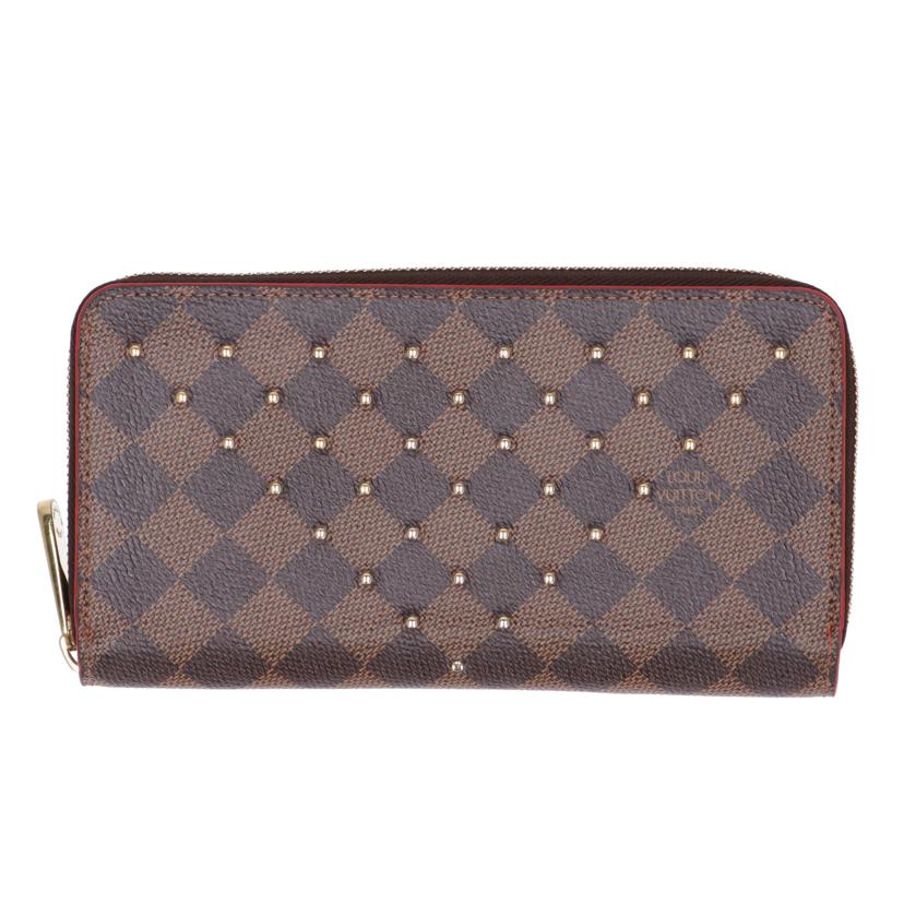 ＬＯＵＩＳＶＵＩＴＴＯＮ ルイヴィトン/スタッズ／ジッピー・ウォレット／ダミエ／エベヌ/N60122//MI2***/ABランク/75