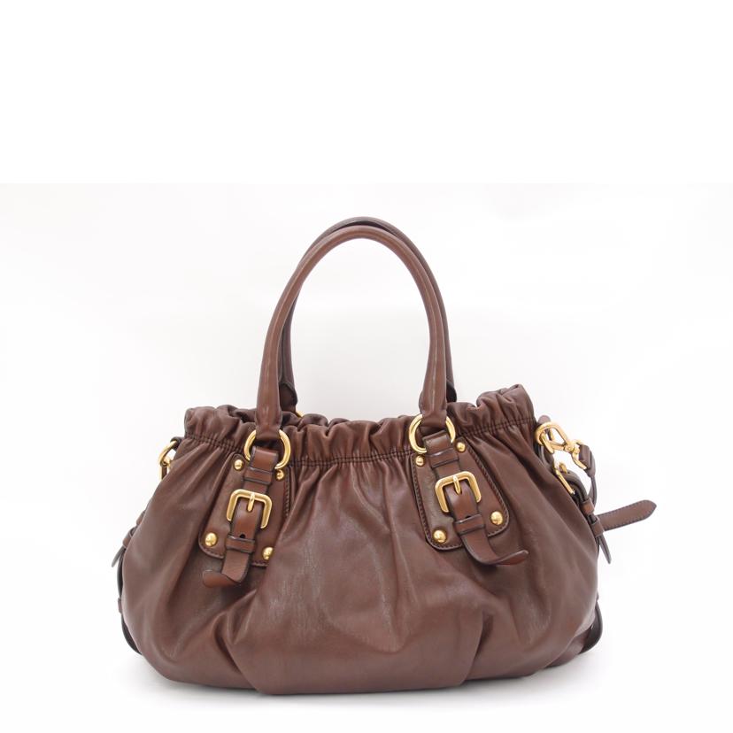 ＰＲＡＤＡ プラダ　ハンドバッグ　ショルダー　茶　レディース/レザー２ｗａｙハンド／ブラウン/BR4259//110/ABランク/69