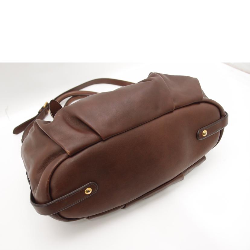 ＰＲＡＤＡ プラダ　ハンドバッグ　ショルダー　茶　レディース/レザー２ｗａｙハンド／ブラウン/BR4259//110/ABランク/69