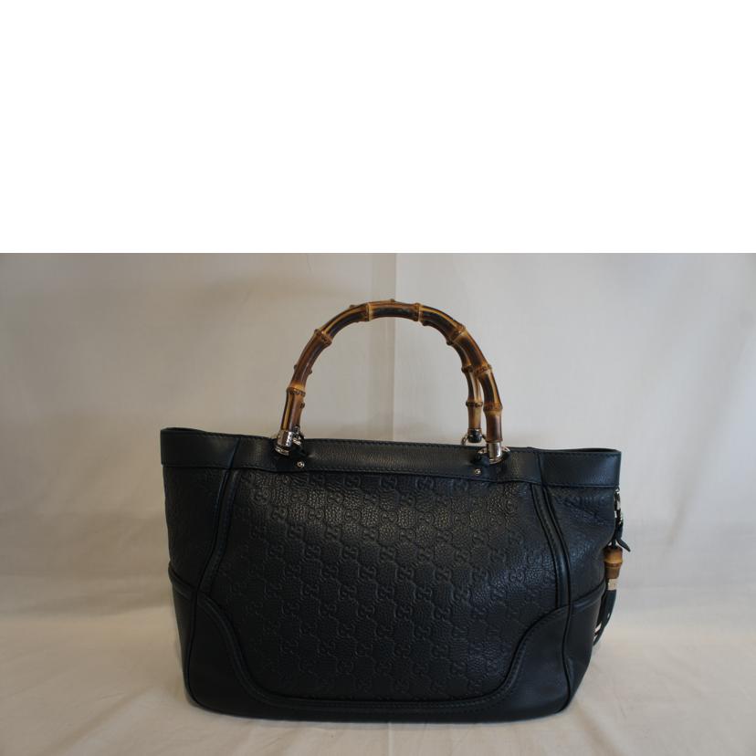 ＧＵＣＣＩ グッチ/グッチシマレザーバンブーハンドネイビー/246860//002053/Bランク/92