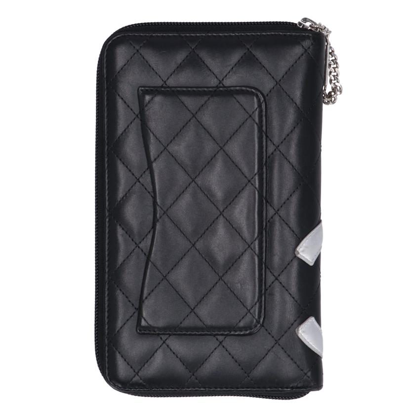 ＣＨＡＮＥＬ シャネル/カンボンラインオーガナイザーラウンド長財布／ブラック//154*****/ABランク/75