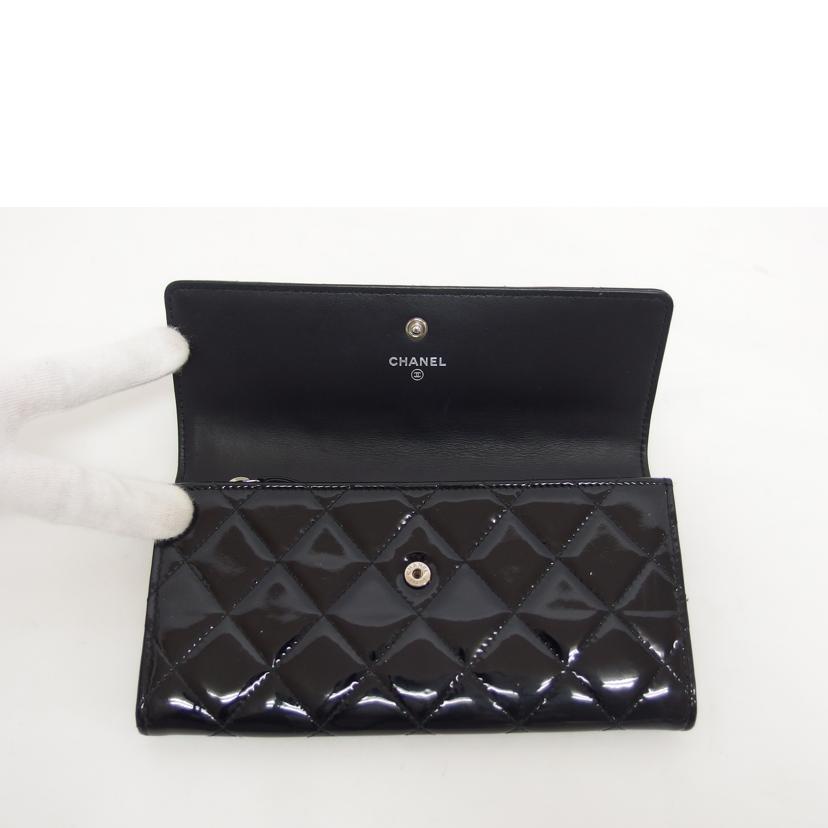 ＣＨＡＮＥＬ シャネル/ブリリアント　マトラッセ／パテントレザー／二つ折り財布／ブラック/A50107//20218812/Bランク/04