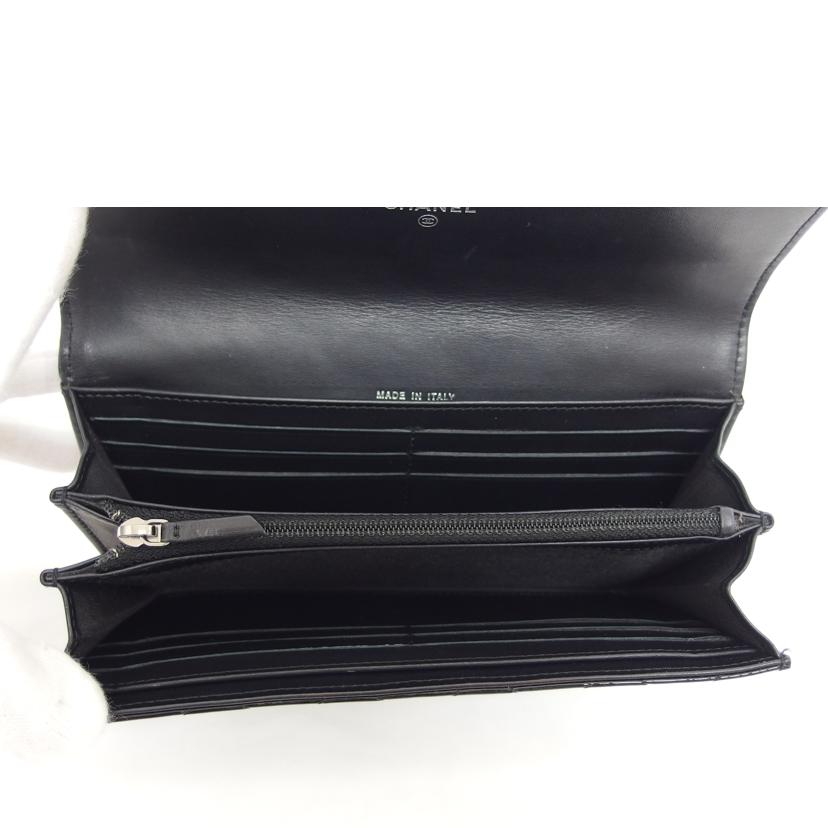 ＣＨＡＮＥＬ シャネル/ブリリアント　マトラッセ／パテントレザー／二つ折り財布／ブラック/A50107//20218812/Bランク/04