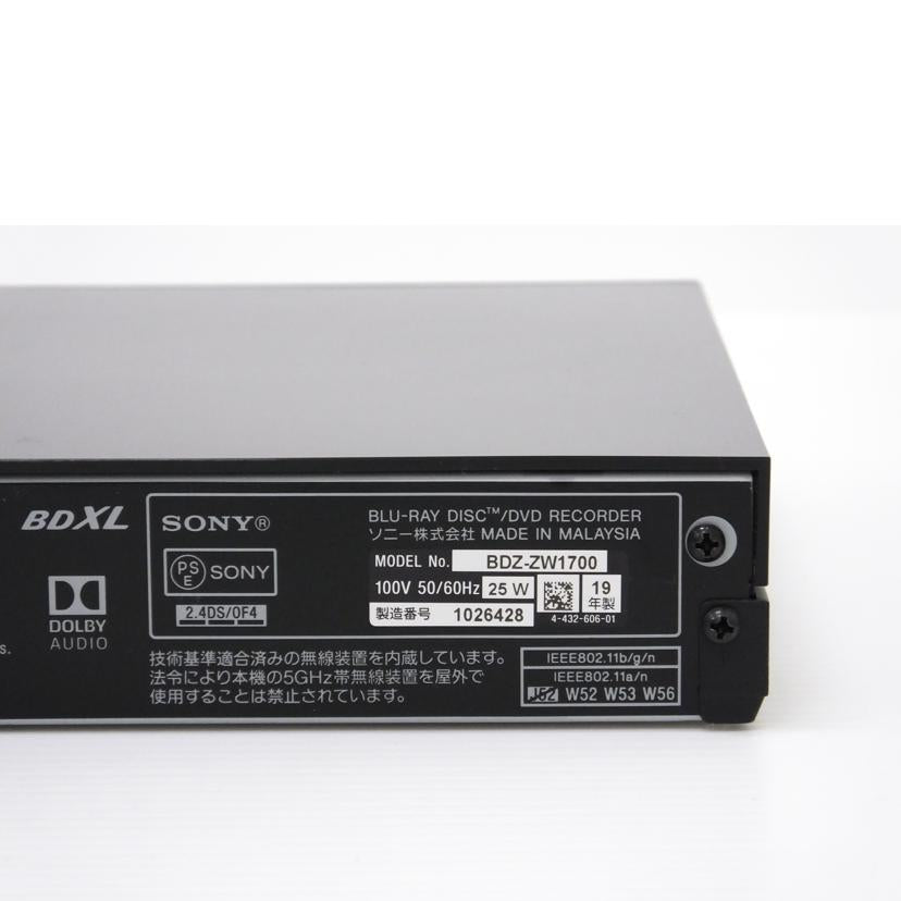 ＳＯＮＹ SONY/ＢＤ／ＨＤＤレコーダー１ＴＢ/BDZ-ZW1700//1026428/Bランク/88