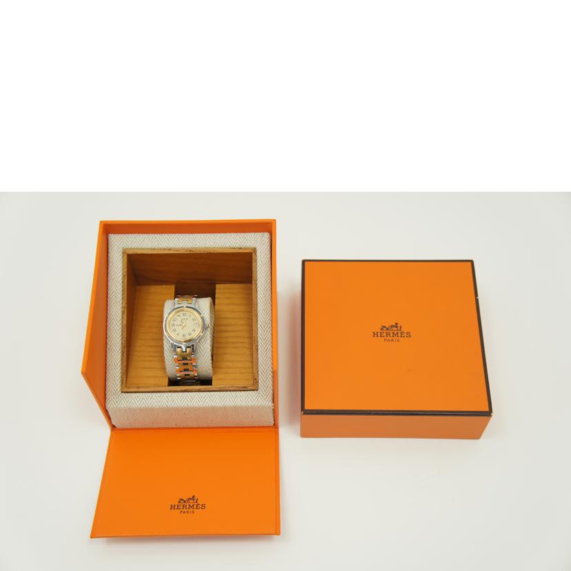 ＨＥＲＭＥＳ エルメス/クリッパー／レディース／クォーツ／アイボリー文字盤/CL4.220//1226928/Aランク/75