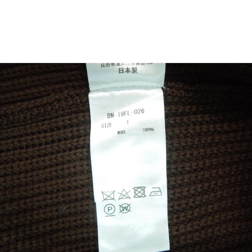 ＢＡＴＯＮＥＲ/ＢＡＴＯＮＥＲ　　横山メリヤス　　ニットセーター　ブラウン　サイズ１		/BN-19FL-026//ABランク/83