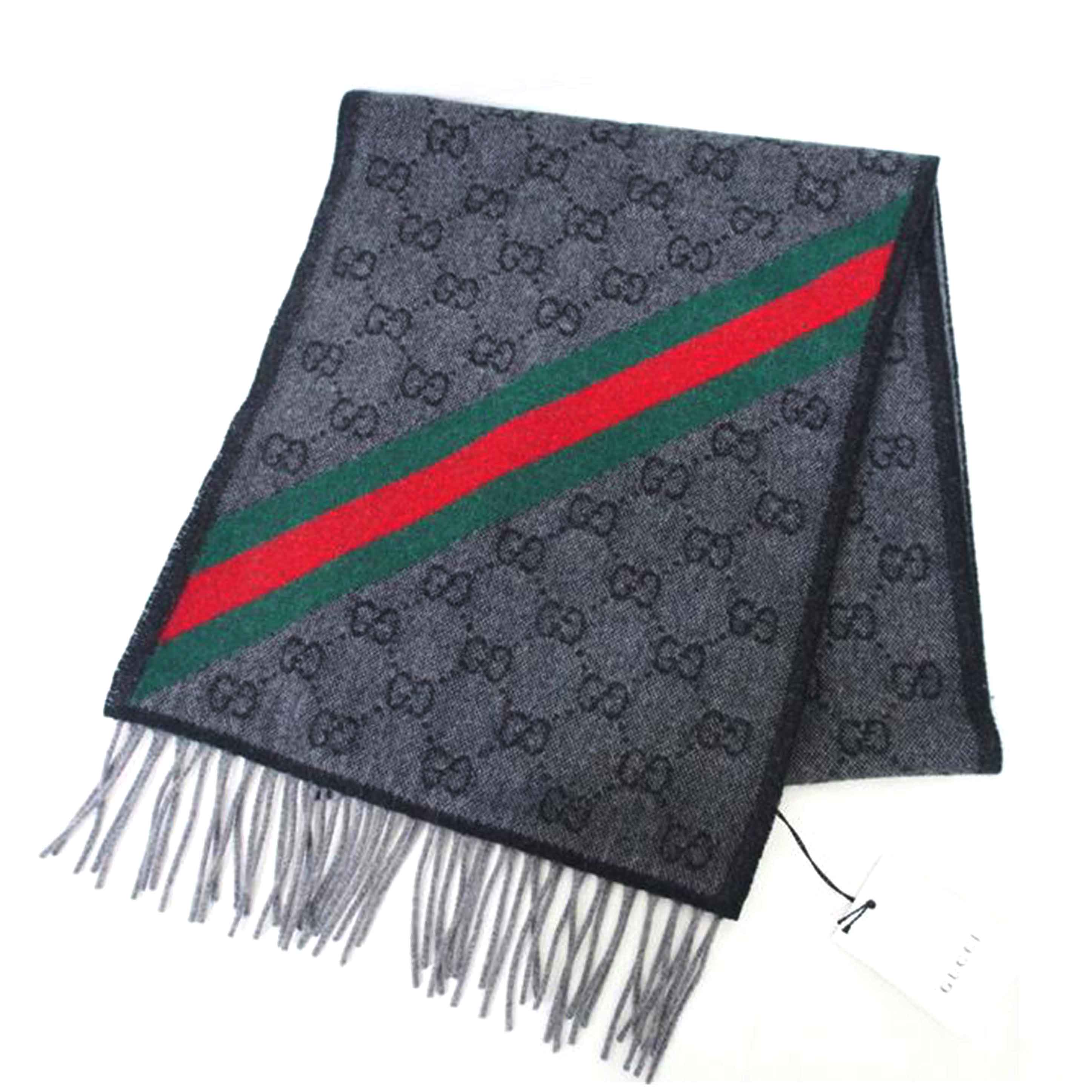 ＧＵＣＣＩ グッチ/ＧＧ柄／シェリーライン／ウール×アルパカ／マフラー/570603//3G200/Aランク/78