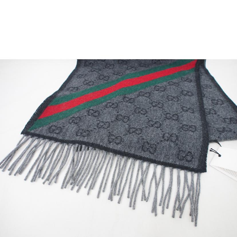 ＧＵＣＣＩ グッチ/ＧＧ柄／シェリーライン／ウール×アルパカ／マフラー/570603//3G200/Aランク/78