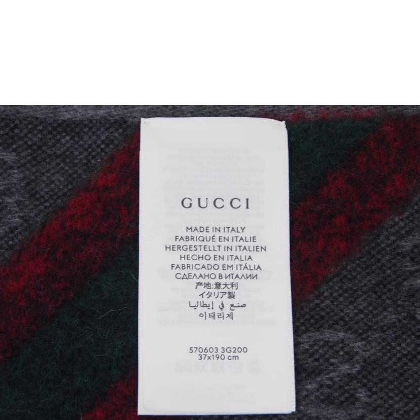 ＧＵＣＣＩ グッチ/ＧＧ柄／シェリーライン／ウール×アルパカ／マフラー/570603//3G200/Aランク/78