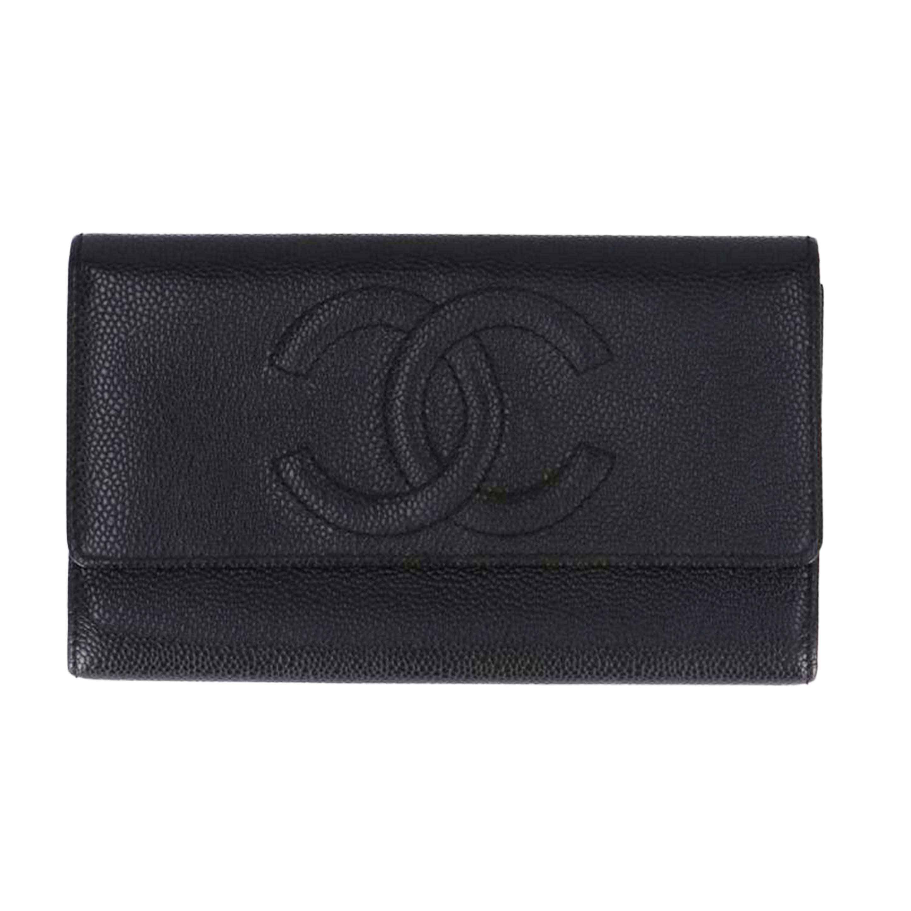 ＣＨＡＮＥＬ シャネル/ココマークステッチキャビアスキン長財布//6283703/ABランク/75