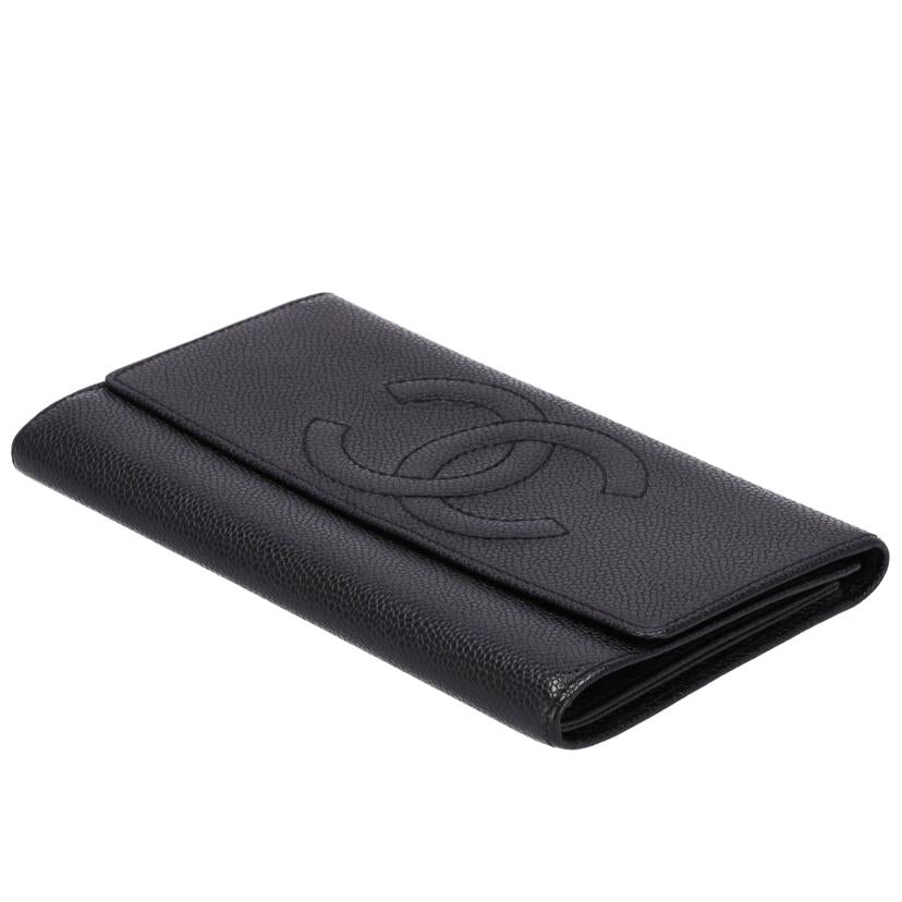 ＣＨＡＮＥＬ シャネル/ココマークステッチキャビアスキン長財布//6283703/ABランク/75