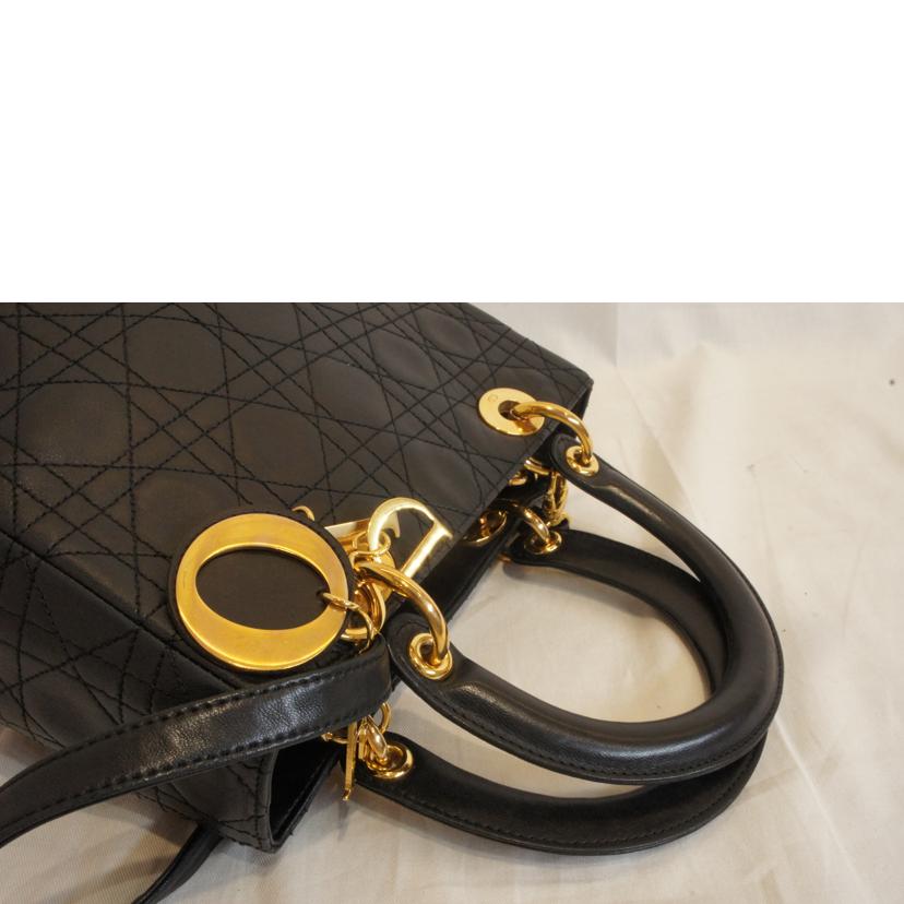 Ｃｈｒｉｓｔｉａｎ　Ｄｉｏｒ クリスチャンディオール/レディディオールミディアムカナージュラムスキンＧ金具２ＷＡＹ//CA0997/Bランク/92