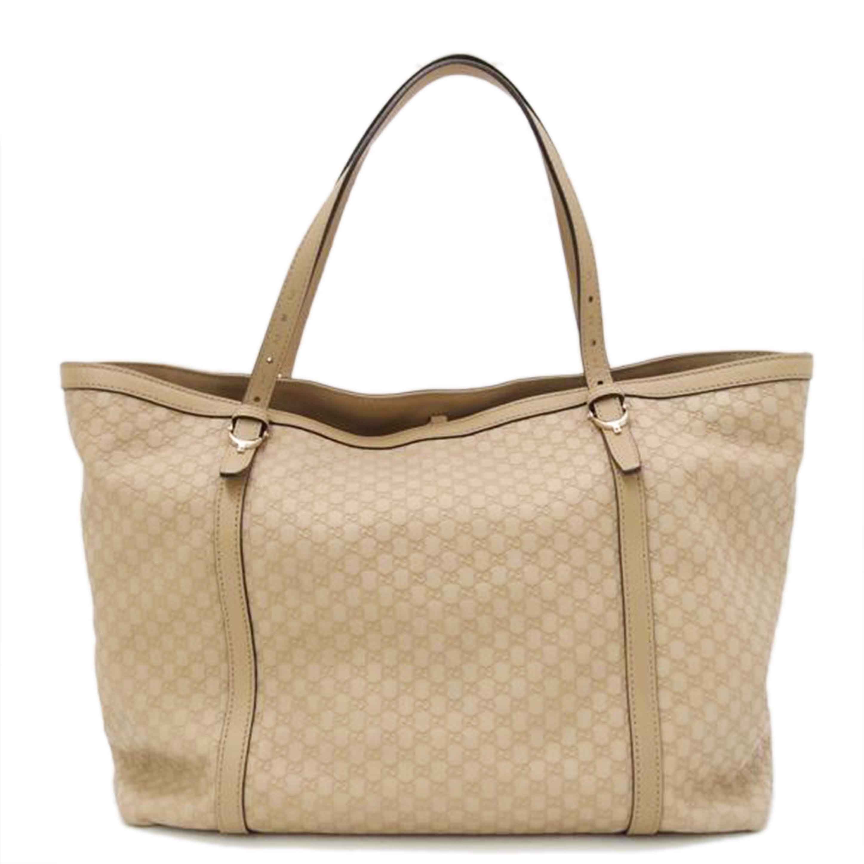 ＧＵＣＣＩ グッチ　レザー　ハンドバック　ショルダーバック　Ａ４対応　レディース　肩掛け　/マイクログッチシマトート／ベージュ/309613//204***/Aランク/69