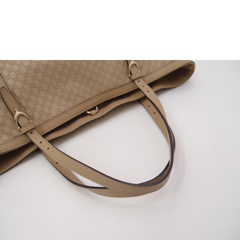 ＧＵＣＣＩ グッチ　レザー　ハンドバック　ショルダーバック　Ａ４対応　レディース　肩掛け　/マイクログッチシマトート／ベージュ/309613//204***/Aランク/69