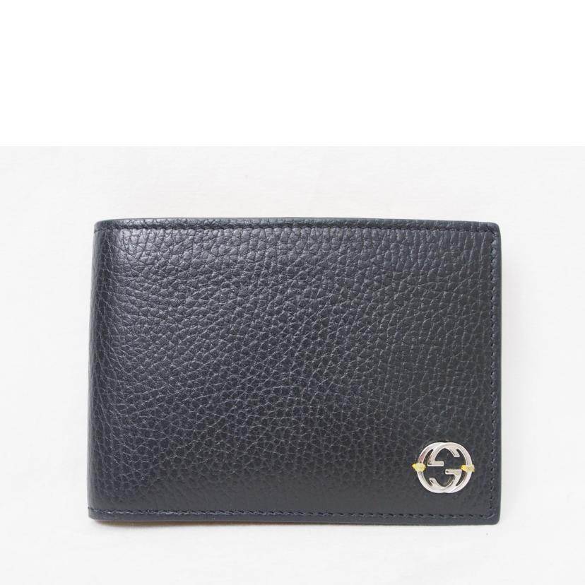 ＧＵＣＣＩ ｸﾞｯﾁ/インターロッキングＧ／レザー／２つ折り財布/611229//203887/Aランク/78