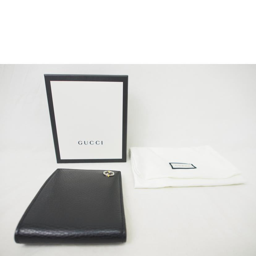 ＧＵＣＣＩ ｸﾞｯﾁ/インターロッキングＧ／レザー／２つ折り財布/611229//203887/Aランク/78