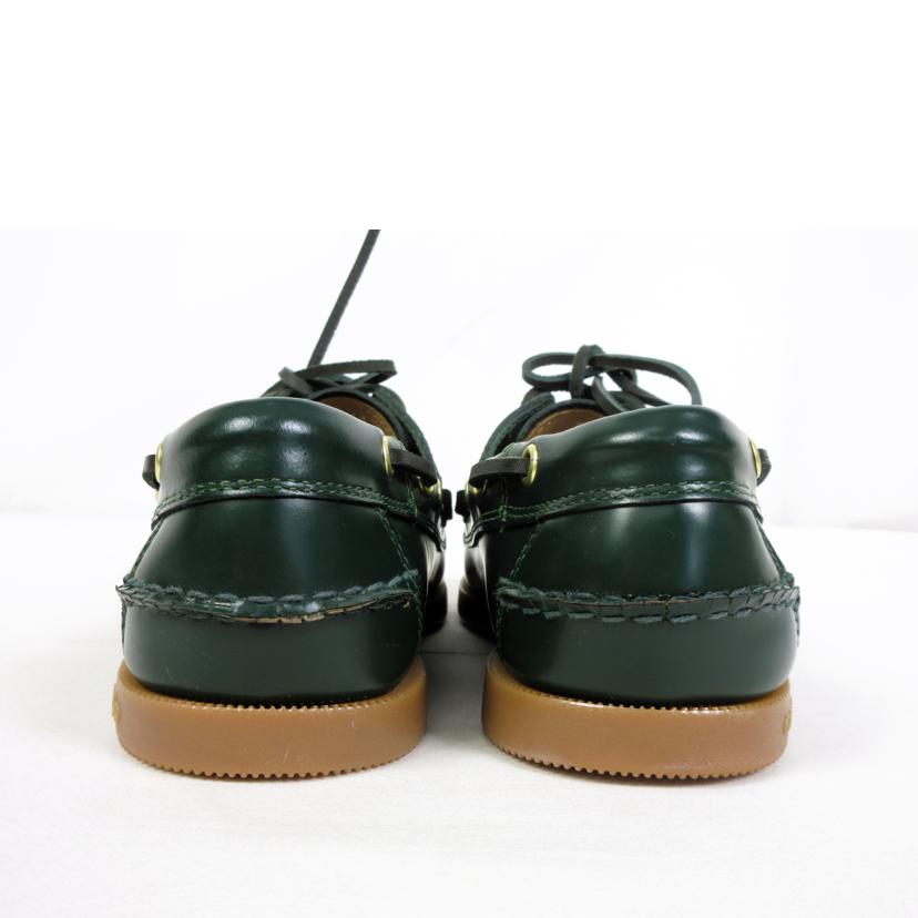 Ｂａｓｓ×Ｂ＆Ｙ Bass×B＆Y/レザーデッキシューズ　緑/BA92340//26.0/ABランク/70