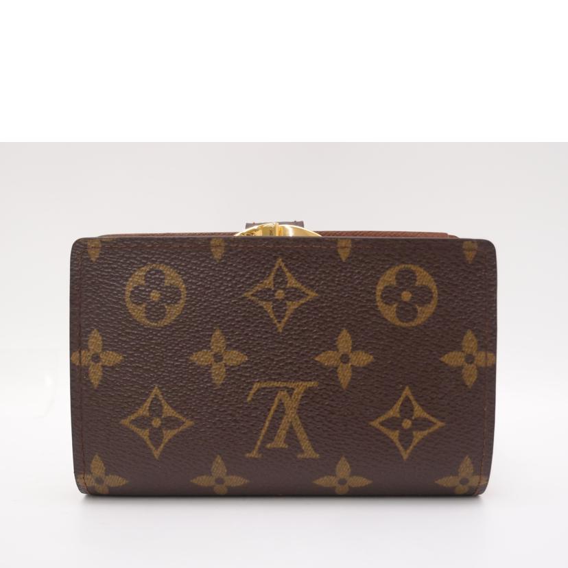 ＬＯＵＩＳ　ＶＵＩＴＴＯＮ ルイ・ヴィトン　がま口財布　二つ折り　USA製　ブラウン　レディース/ポルトモネビエ・ヴィエノワ／モノグラム/M61663//SD0074/Aランク/69