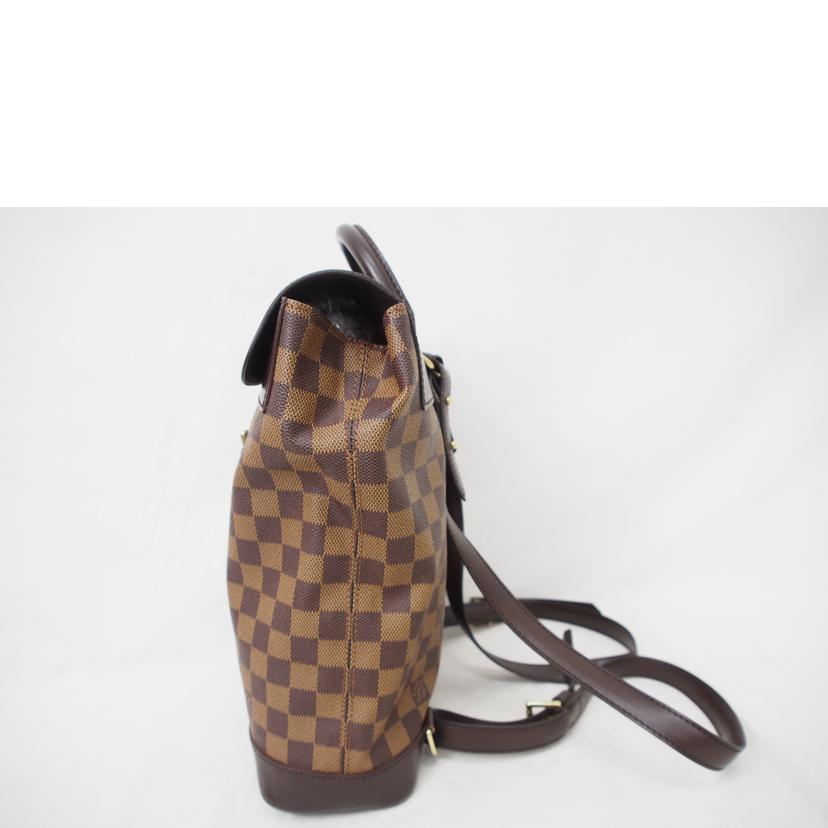 ＬＯＵＩＳ　ＶＵＩＴＴＯＮ ルイヴィトン ルイ・ヴィトン ビトン ダミエ・エベヌ 市松模様 ブラウン 茶 廃盤 リュック バックパック ショルダーバッグ ハンドバッグ トートバッグ ブラウン メンズ レディース 定番 人気 ＬＶ 斜め掛け 肩がけ/ソーホー／ダミエ／エベヌ/N51132//TH0***/Aランク/78