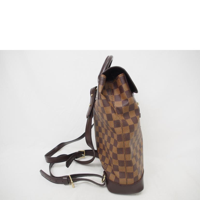 ＬＯＵＩＳ　ＶＵＩＴＴＯＮ ルイヴィトン ルイ・ヴィトン ビトン ダミエ・エベヌ 市松模様 ブラウン 茶 廃盤 リュック バックパック ショルダーバッグ ハンドバッグ トートバッグ ブラウン メンズ レディース 定番 人気 ＬＶ 斜め掛け 肩がけ/ソーホー／ダミエ／エベヌ/N51132//TH0***/Aランク/78