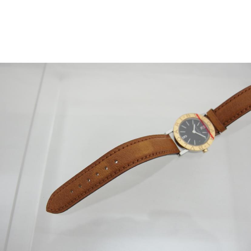 BVLGARI ブルガリ レディースウォッチ ブラック文字盤 レザー