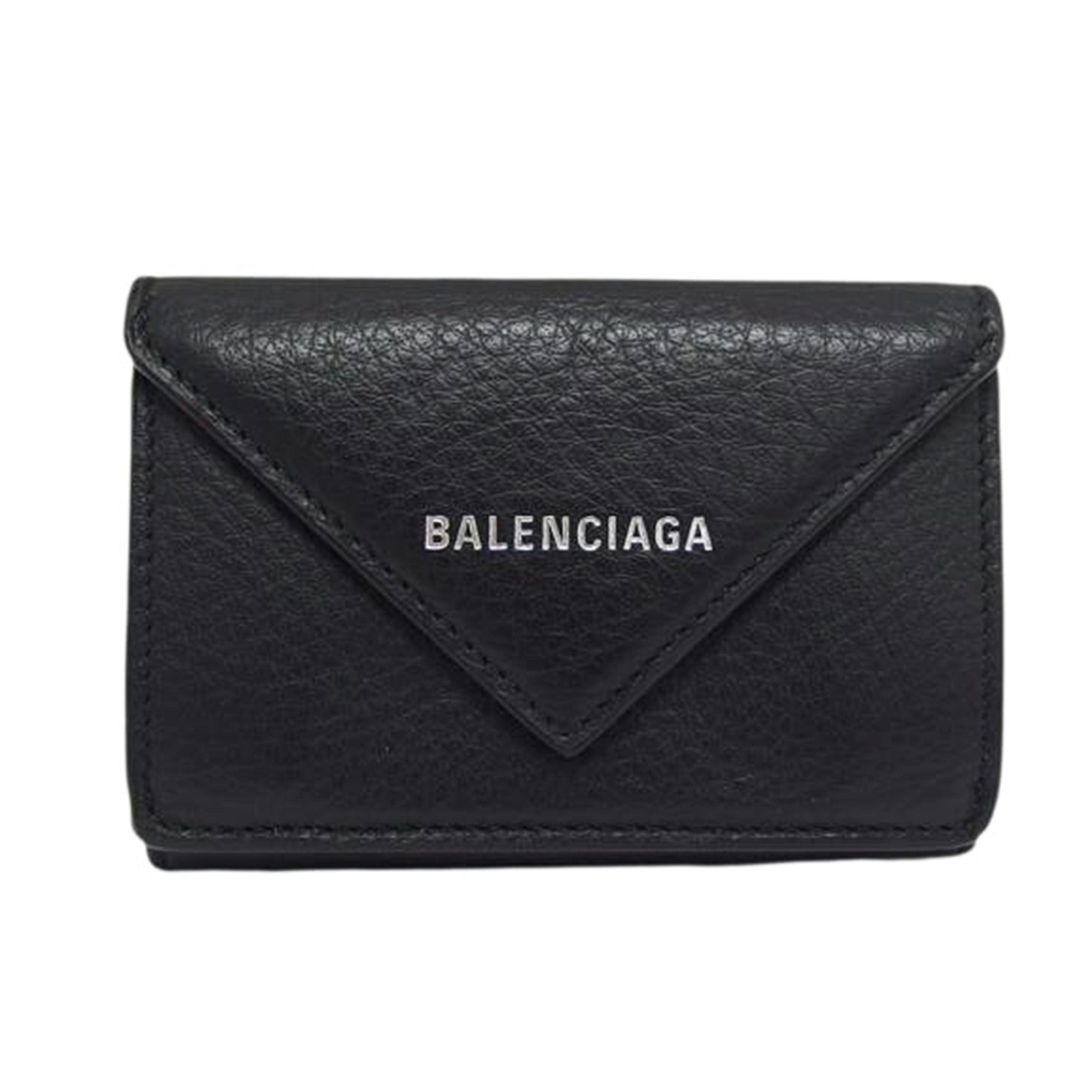 ＢＡＬＥＮＣＩＡＧＡ バレンシアガ/ペーパーミニウォレット／ブラック/391446//Aランク/04