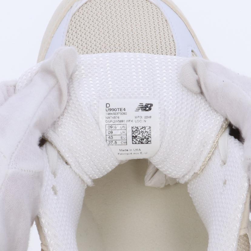 ｎｅｗ　ｂａｌａｎｃｅ ニューバランス/Ｍａｄｅ　ｉｎ　ＵＳＡ　９９０　ｖ４　ＴＥ４/U990TE4//SAランク/09