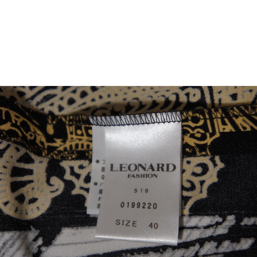 LEONARD レオナール/総柄ワンピース BLK/40/レディースインナー/ABランク/94【中古】